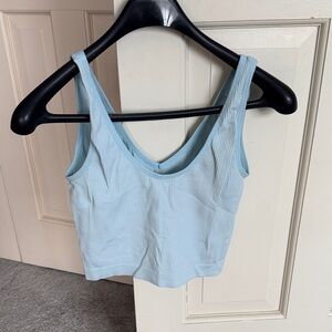 Colsie Light Blue Ribbed Tank Top
